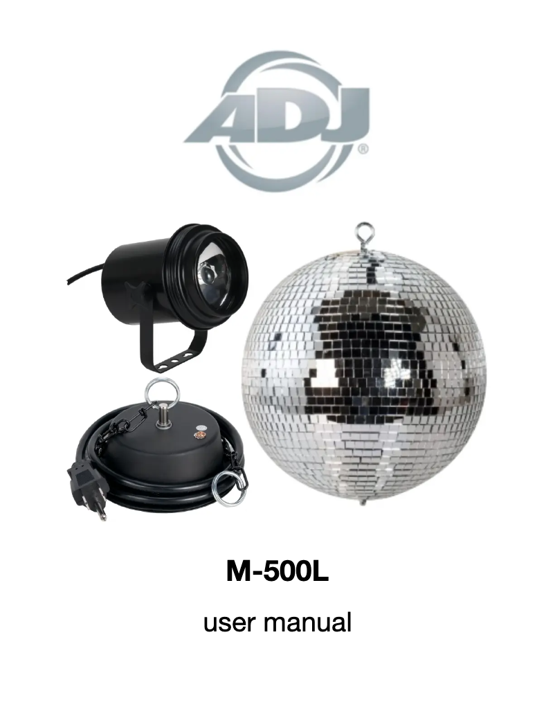 Image de la première page du manuel de l'appareil M-500L