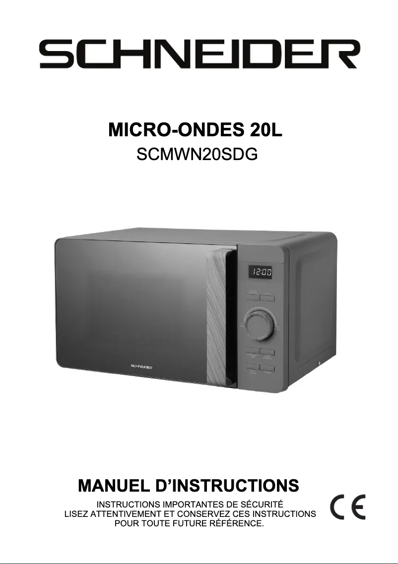 Page 1 de la notice Manuel utilisateur Schneider SCMWN20SDG