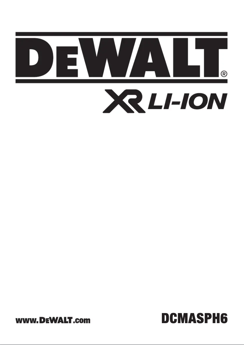 Page 1 de la notice Manuel utilisateur DeWalt DCMASPH6