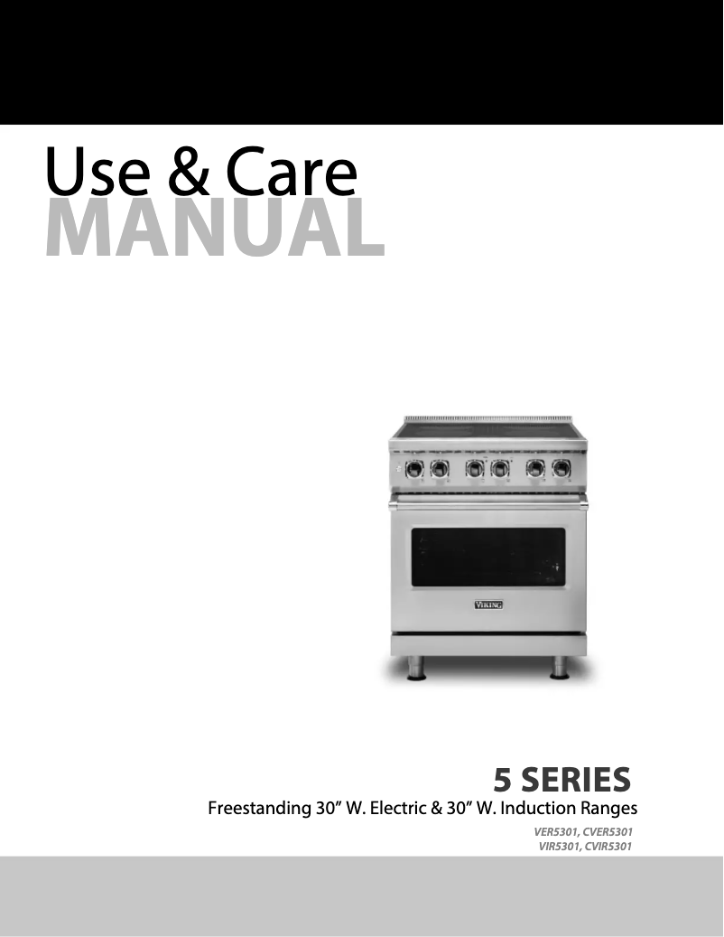 Page 1 de la notice Manuel d'utilisation et d'entretien Viking VIR53014BAG