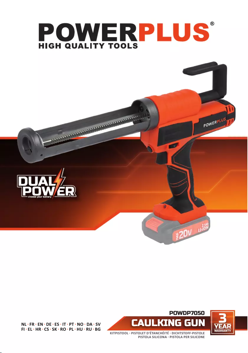 Page n°1 - Manuel utilisateur PowerPlus POWDP7050