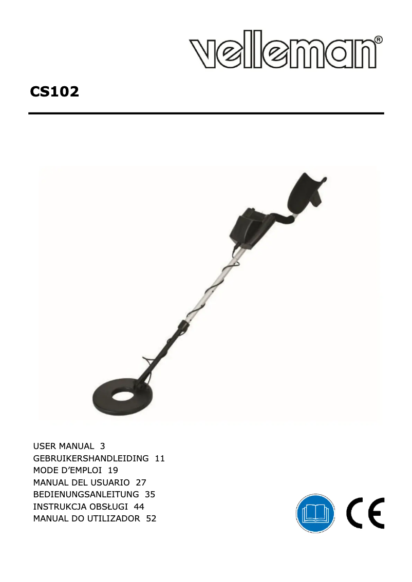 Imagen de la primera página del manual del dispositivo CS102