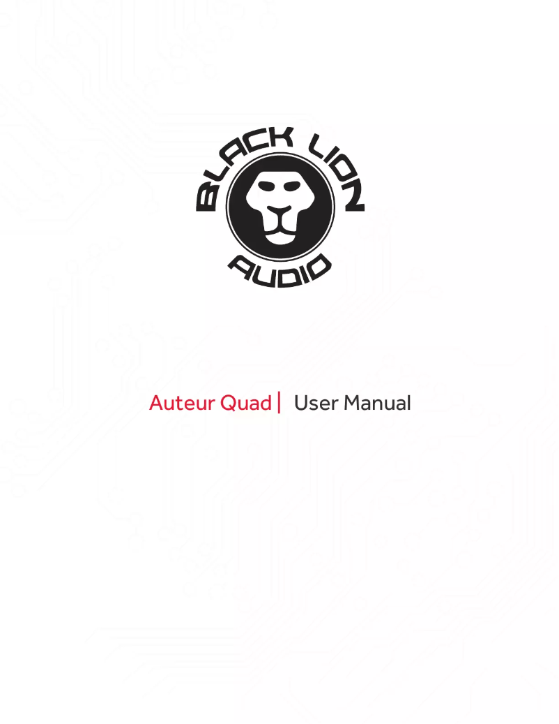 Page 1 de la notice Manuel utilisateur Black Lion Audio B12A Quad