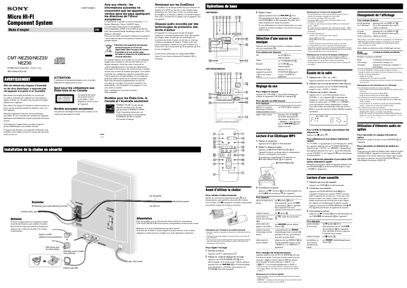 Página 1 del manual Manual de usuario Sony CMT-NEZ50