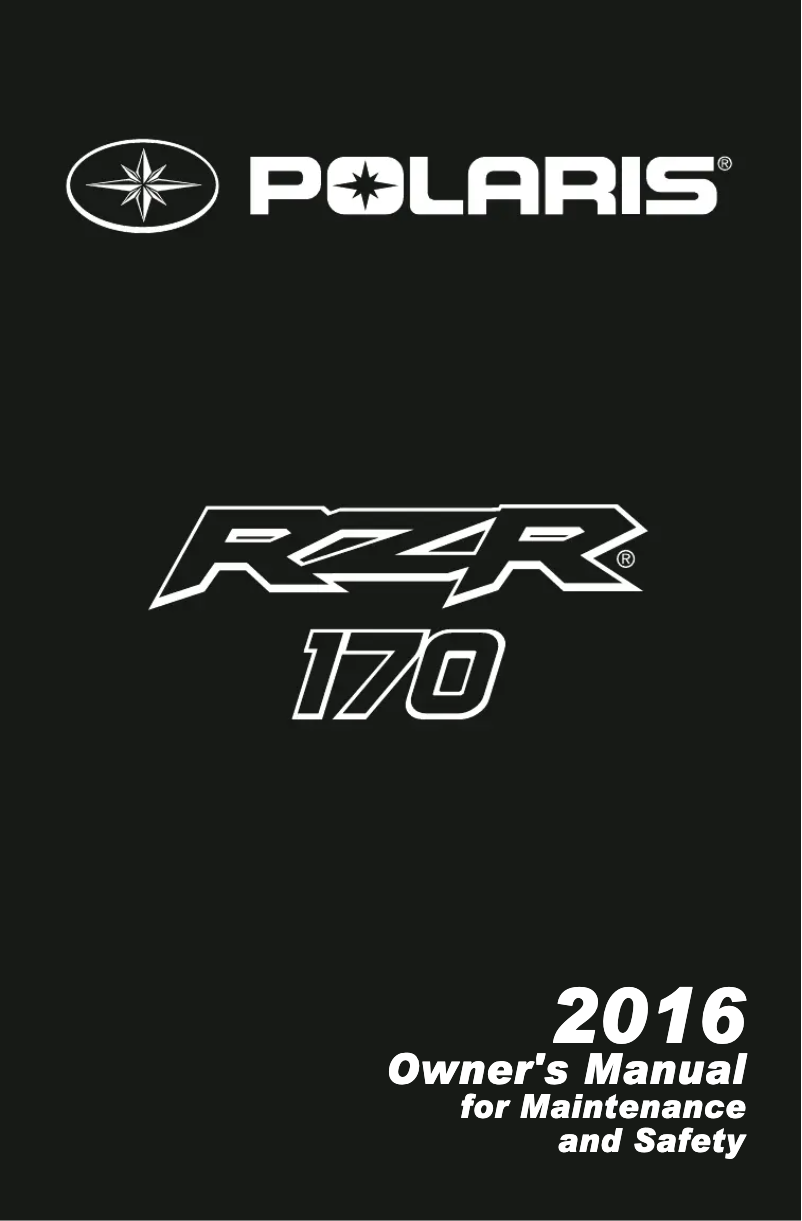 Página 1 del manual Manual de usuario Polaris RZR 170 (2016)