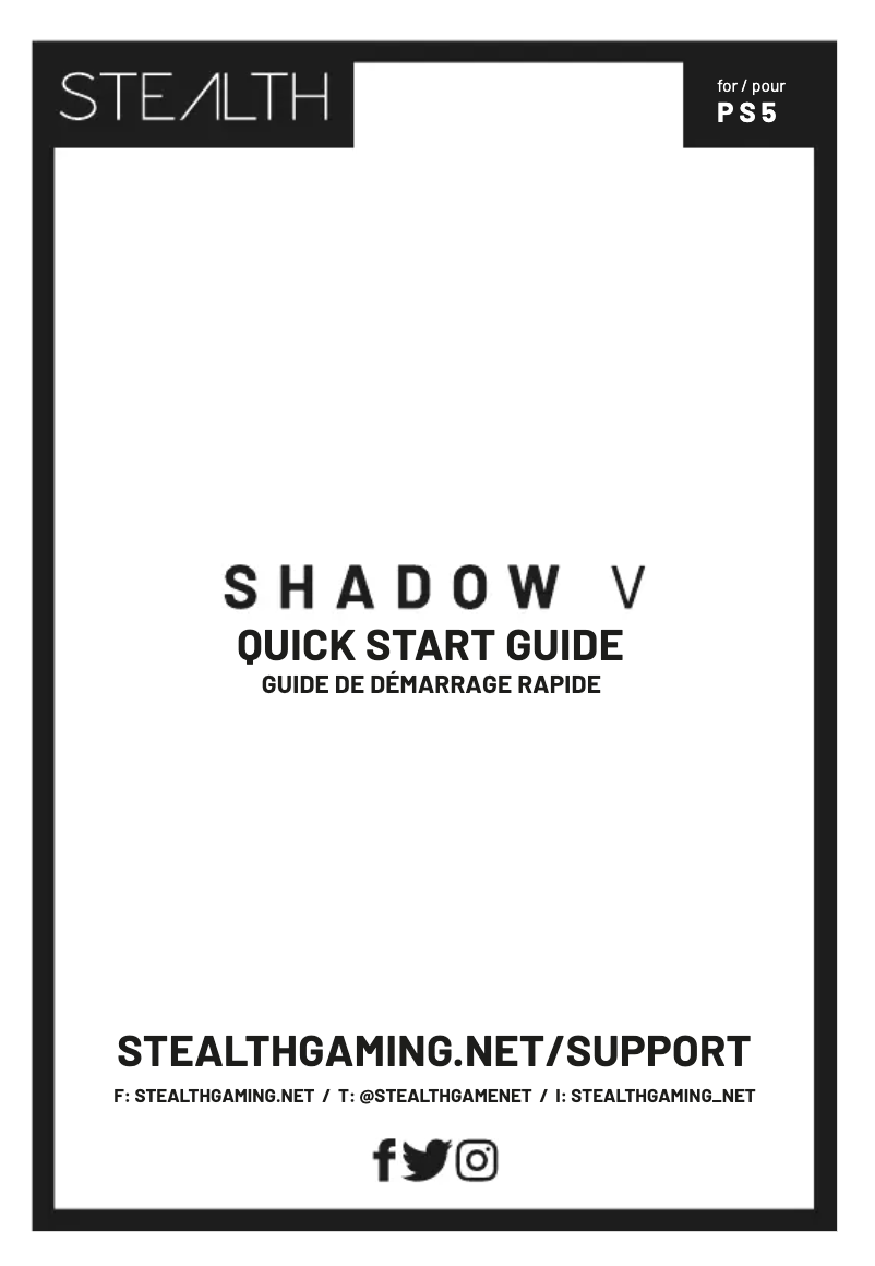 Imagen de la primera página del manual del dispositivo Shadow V