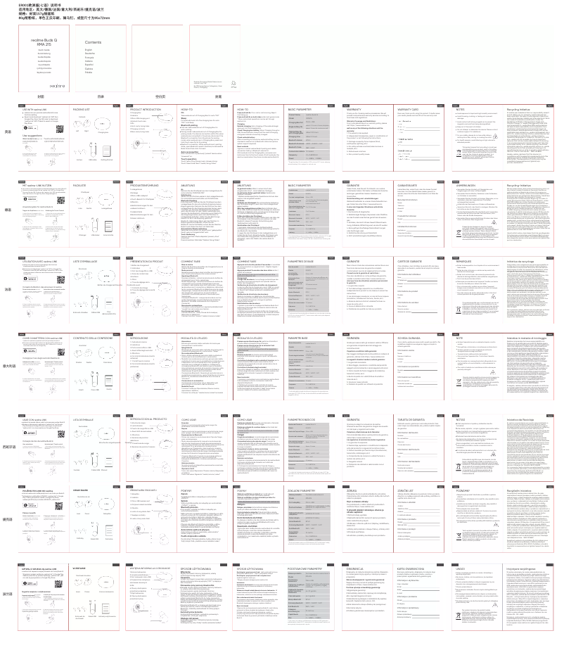 Page 1 de la notice Manuel utilisateur Realme Buds Q