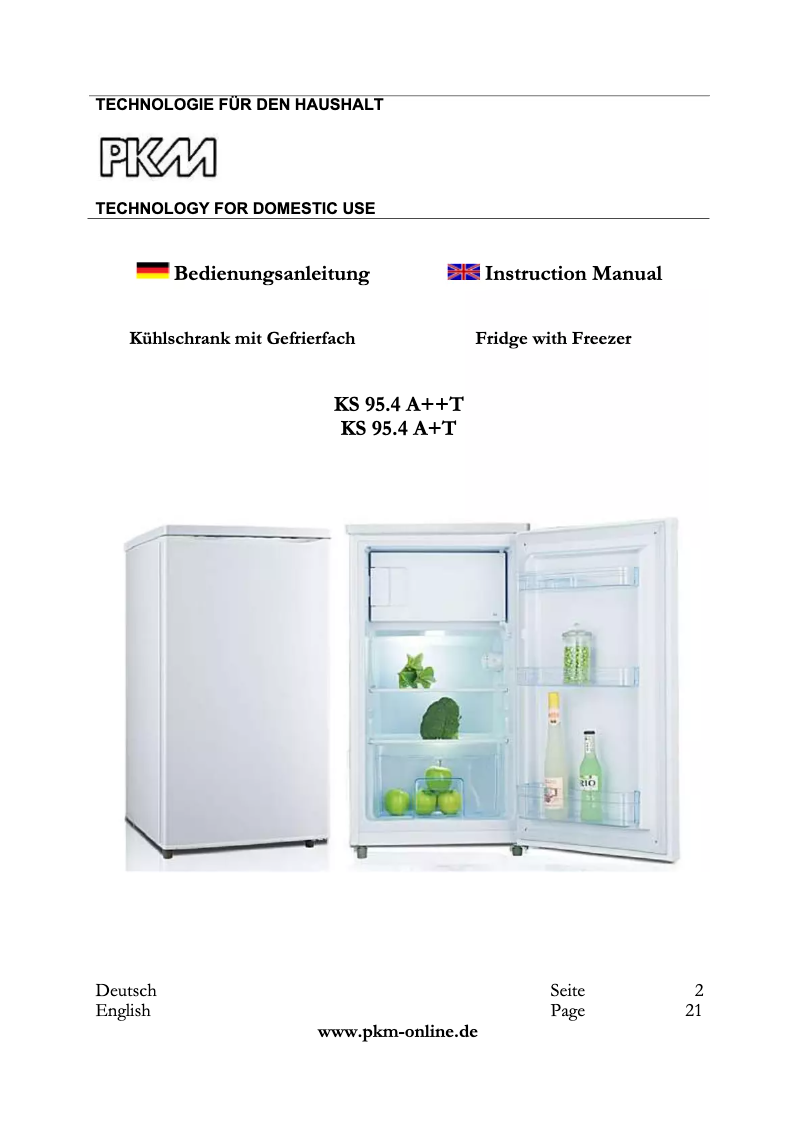 Page 1 de la notice Manuel utilisateur PKM KS95.4A+