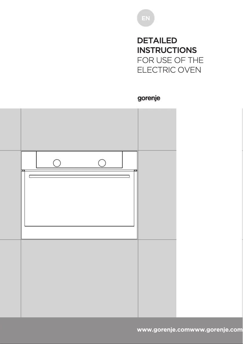 Page n°1 - Manuel utilisateur Gorenje BO547S10