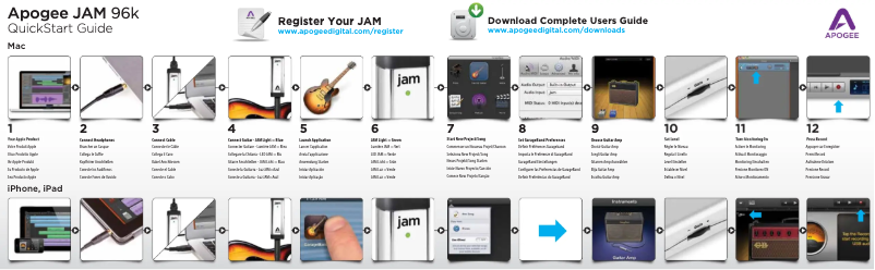 Page n°1 - Manuel utilisateur Apogee JAM 96k