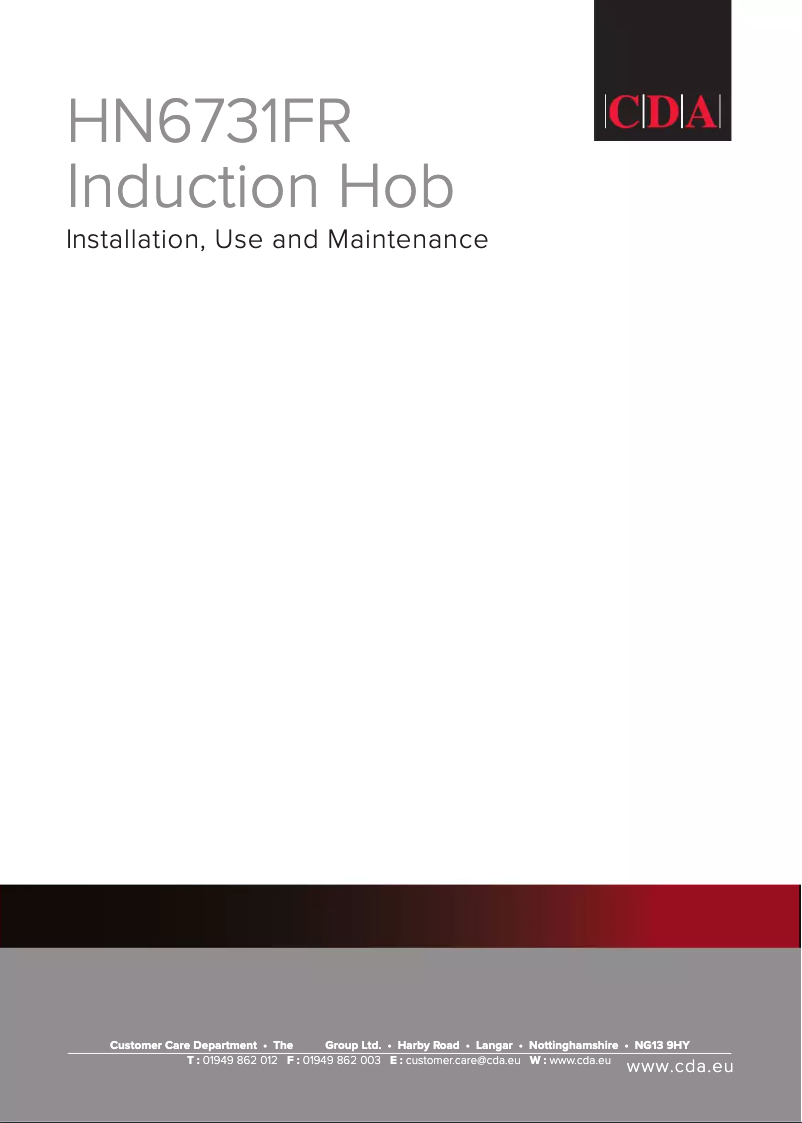 Page n°1 - Manuel utilisateur CDA HN6731FR