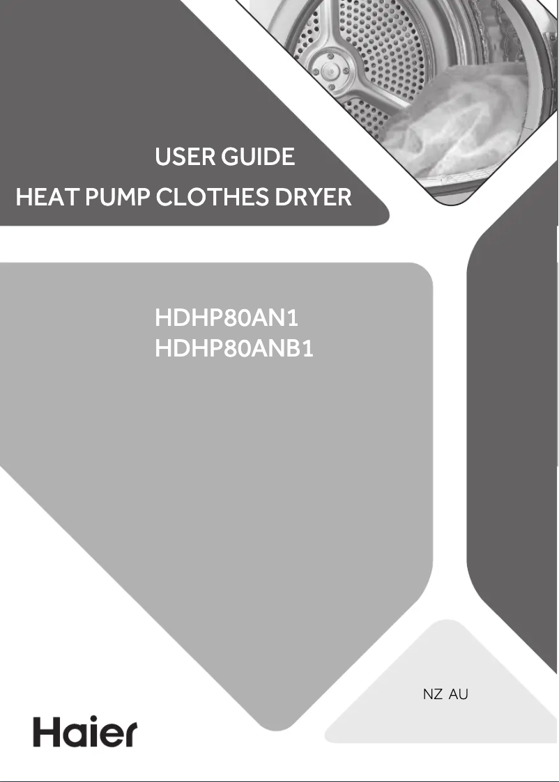 Image de la première page du manuel de l'appareil HDHP90AN1