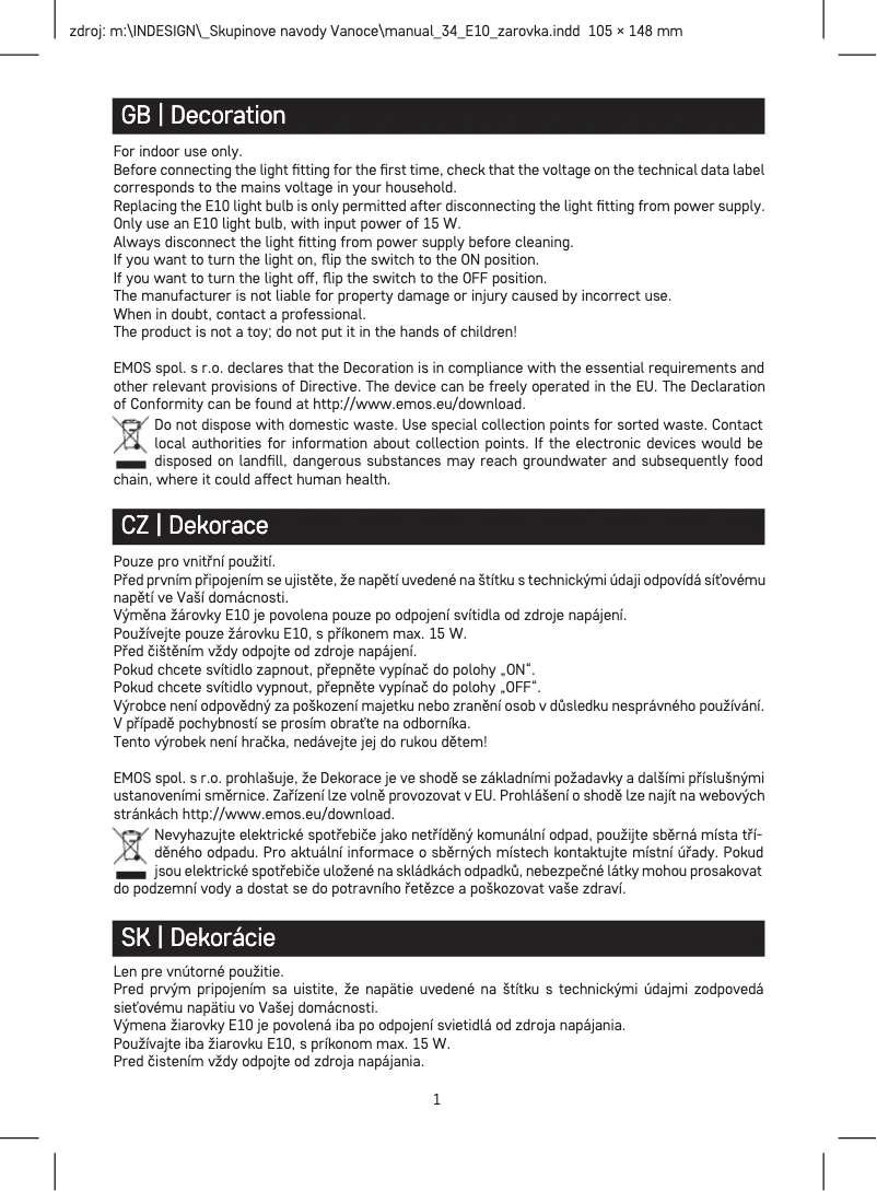 Image de la première page du manuel de l'appareil DCAZ01