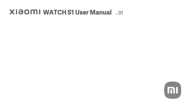 Page 1 de la notice Manuel utilisateur Xiaomi Watch S1 Active
