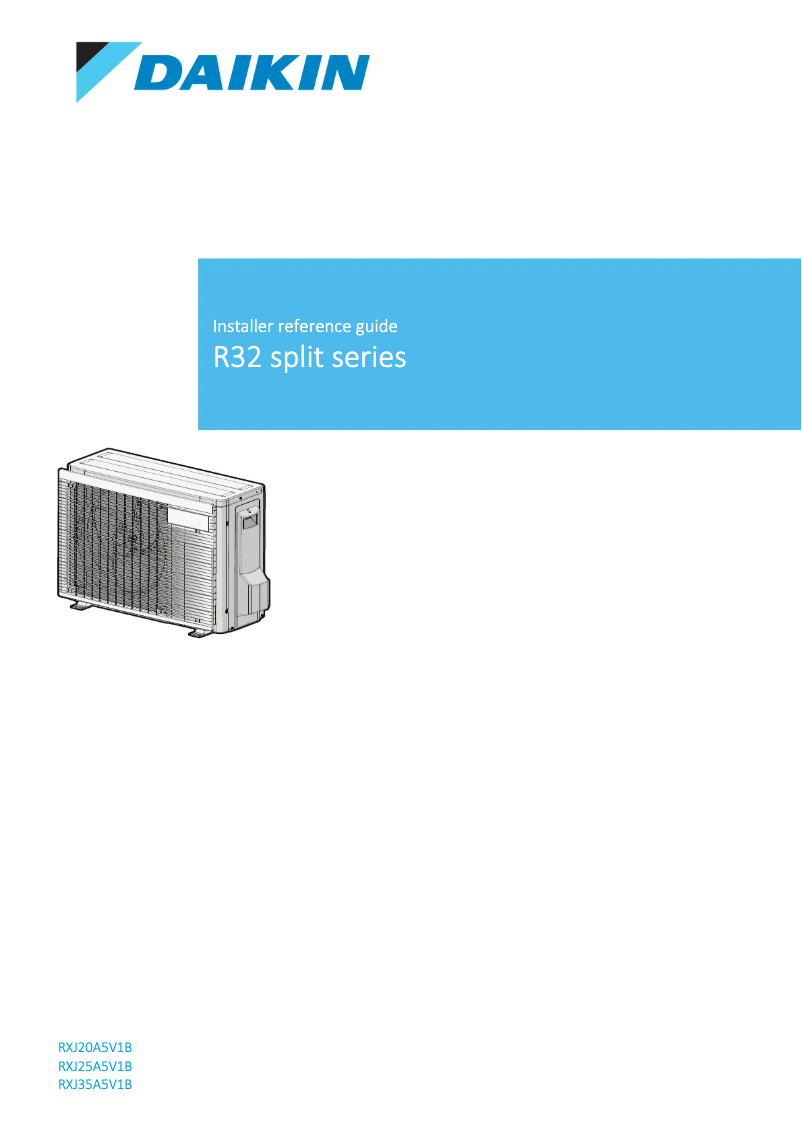 Imagen de la primera página del manual del dispositivo RXJ20A5V1B