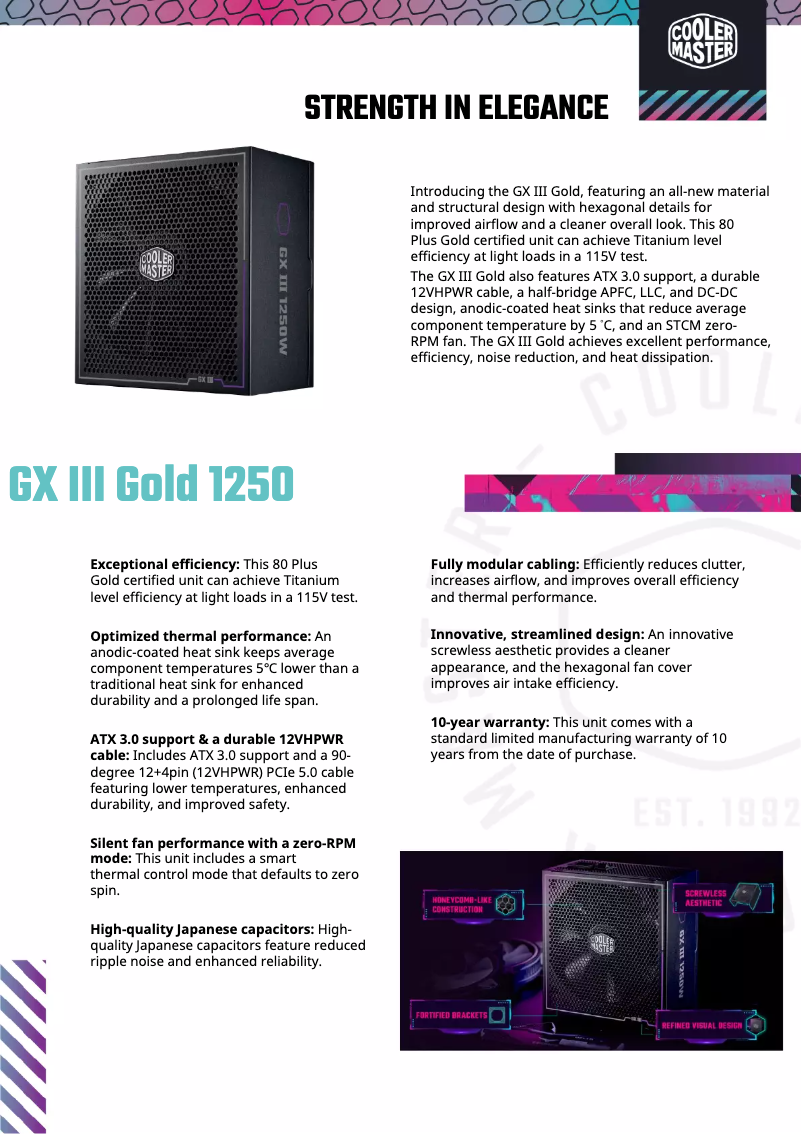 Image de la première page du manuel de l'appareil GX III Gold 1250