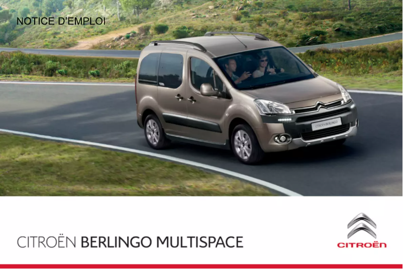 Page 1 de la notice Manuel utilisateur Citroën Berlingo Multispace (2013)