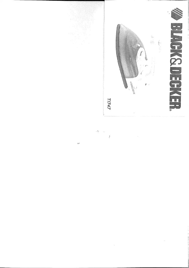 Page 1 de la notice Manuel utilisateur Black & Decker TI747
