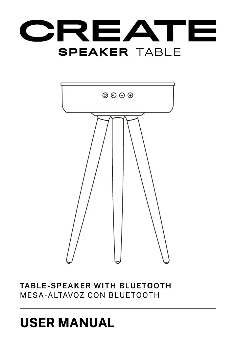 Page 1 de la notice Manuel utilisateur Create Speaker Table 360