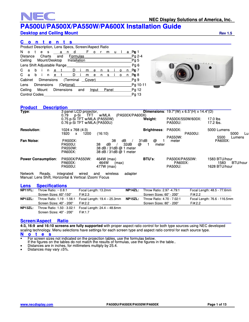 Image de la première page du manuel de l'appareil PA600X