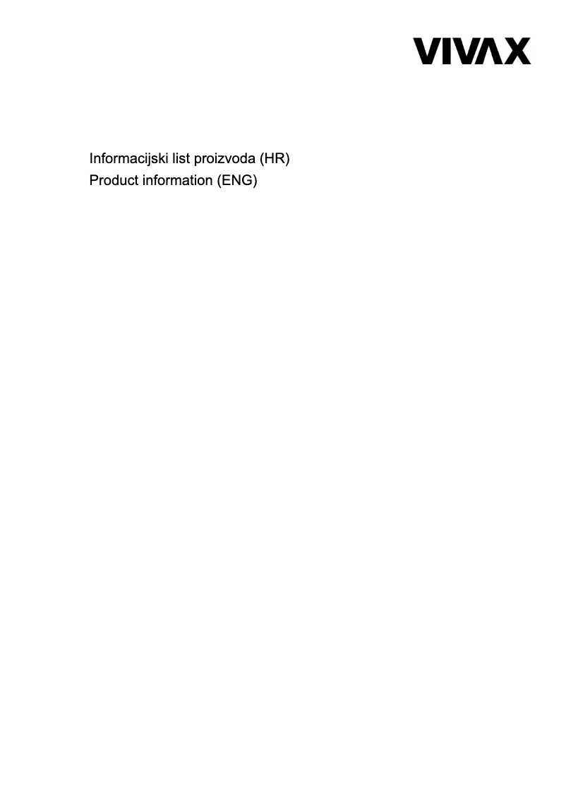 Página 1 del manual Ficha técnica Vivax DWB-451052B