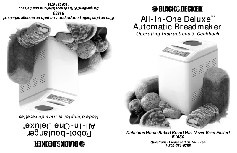 Page 1 de la notice Manuel utilisateur Black & Decker B1630