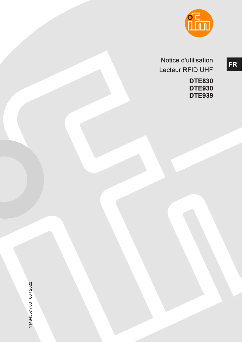 Page n°1 - Manuel utilisateur IFM DTE930