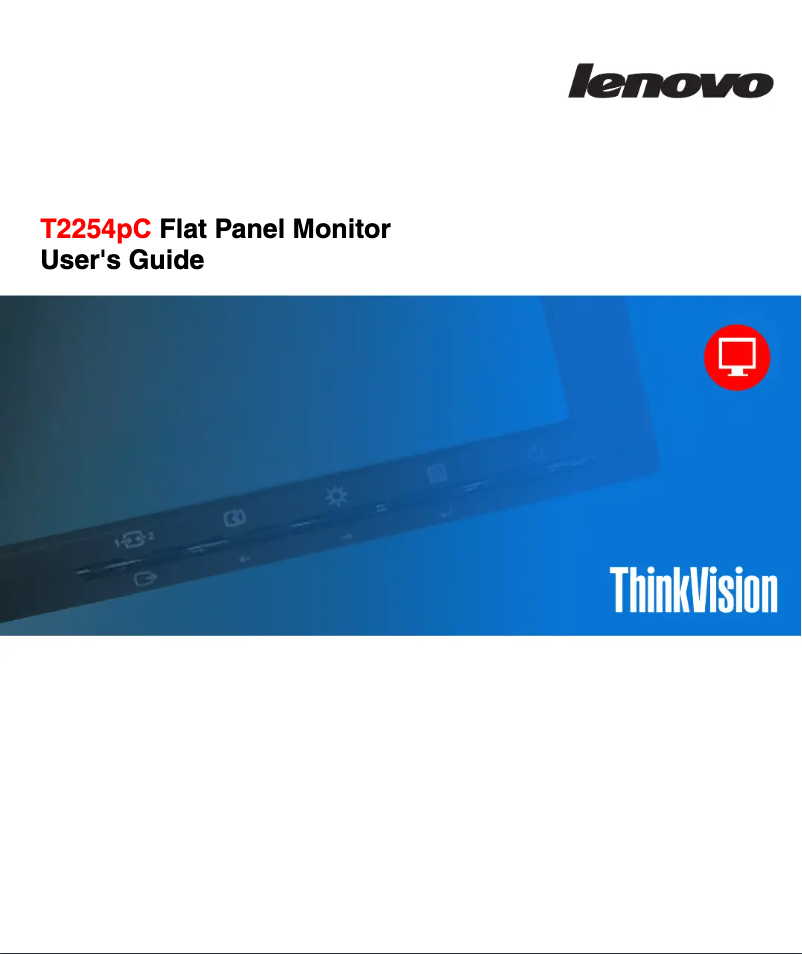 Page 1 de la notice Manuel utilisateur Lenovo ThinkVision T2254