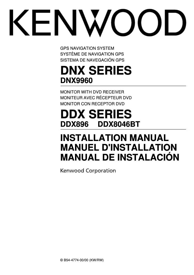 Page n°1 - Manuel utilisateur Kenwood DDX8046BT
