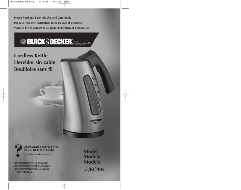 Page 1 de la notice Manuel utilisateur Black & Decker JKC905