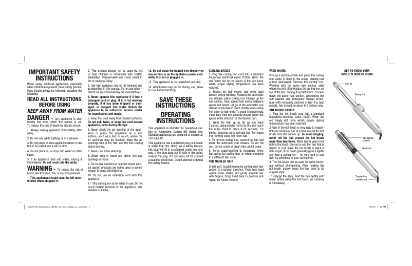 Page 1 de la notice Manuel utilisateur Conair CD11JN