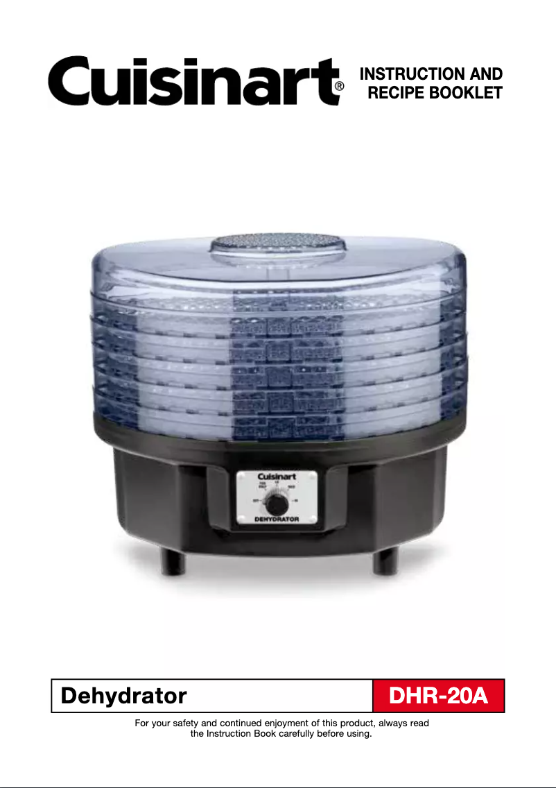 Page n°1 - Manuel utilisateur Cuisinart DHR-20A