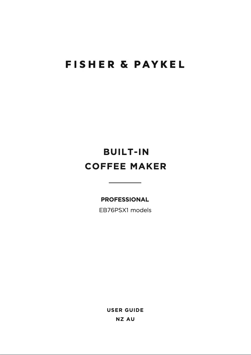 Página 1 del manual Manual de usuario Fisher & Paykel EB76PSX1