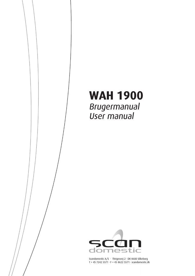 Page 1 de la notice Manuel utilisateur Scandomestic WAH 1900