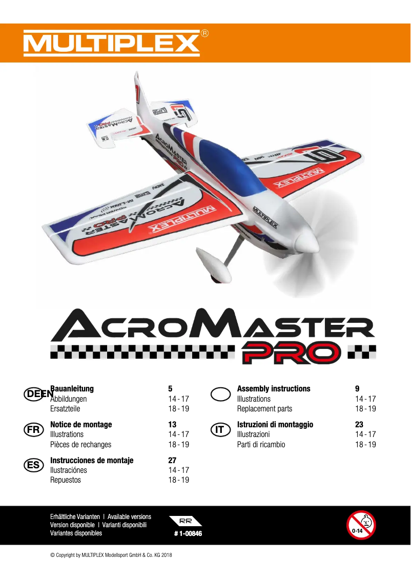 Image de la première page du manuel de l'appareil AcroMaster Pro