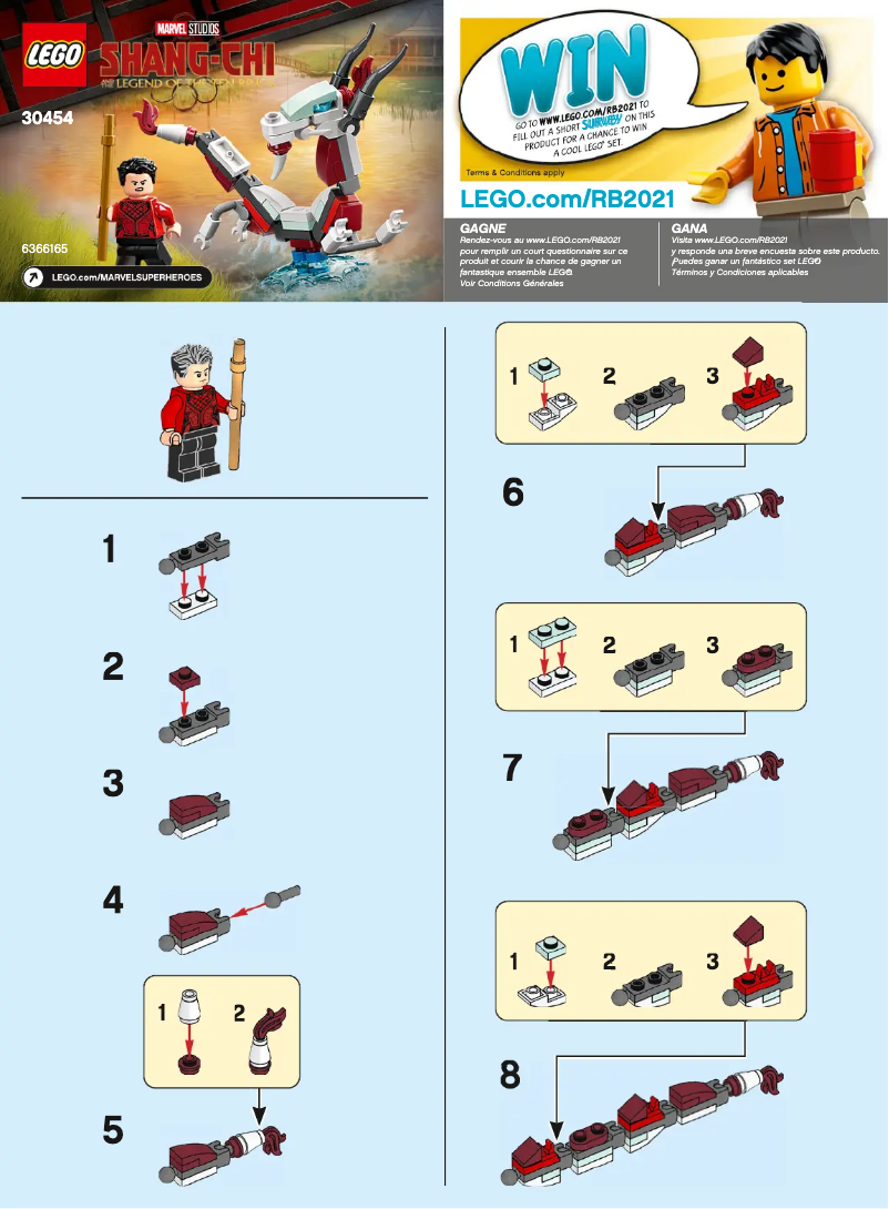 Page 1 de la notice Manuel utilisateur Lego Marvel Studios 30454