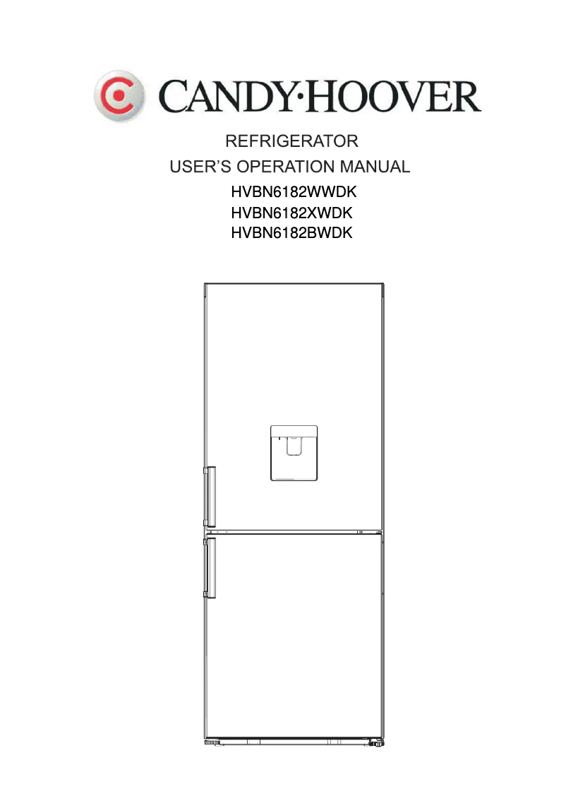Page n°1 - Manuel utilisateur Hoover HVBN6182WWDK