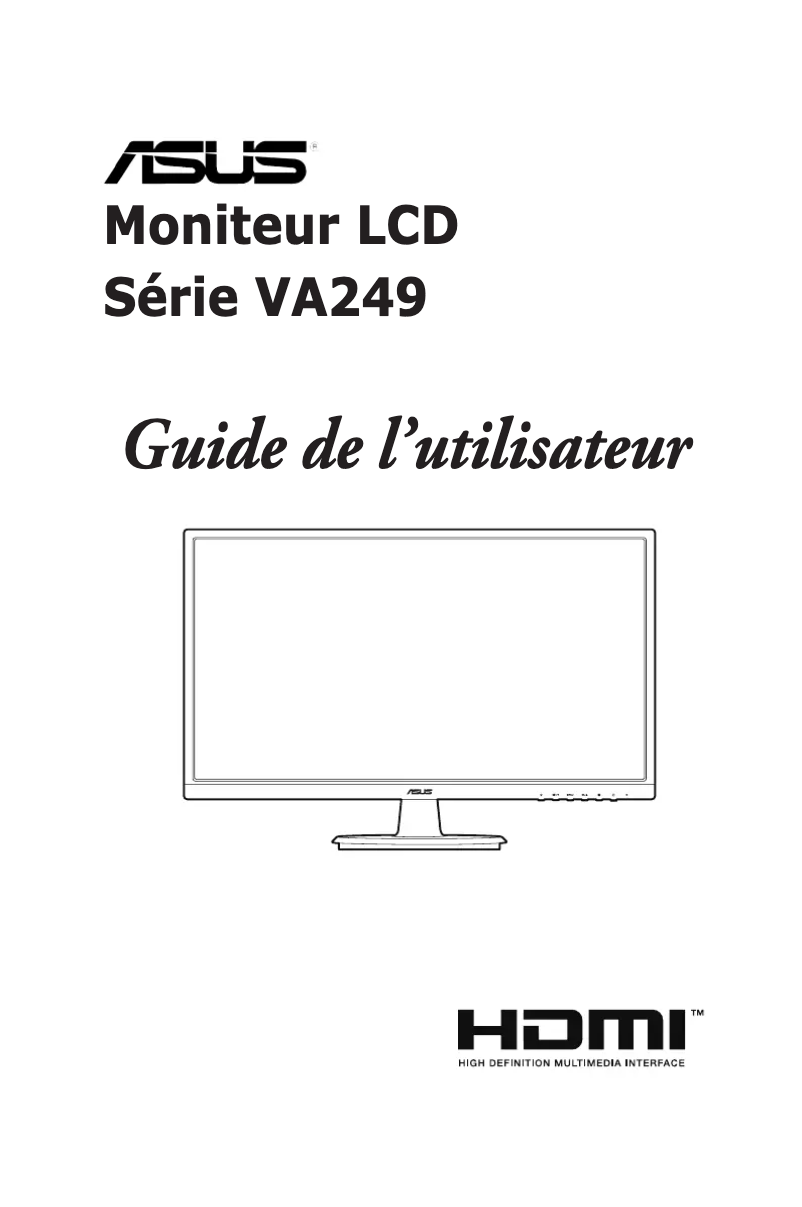 Page 1 de la notice Manuel utilisateur Asus VA249NA