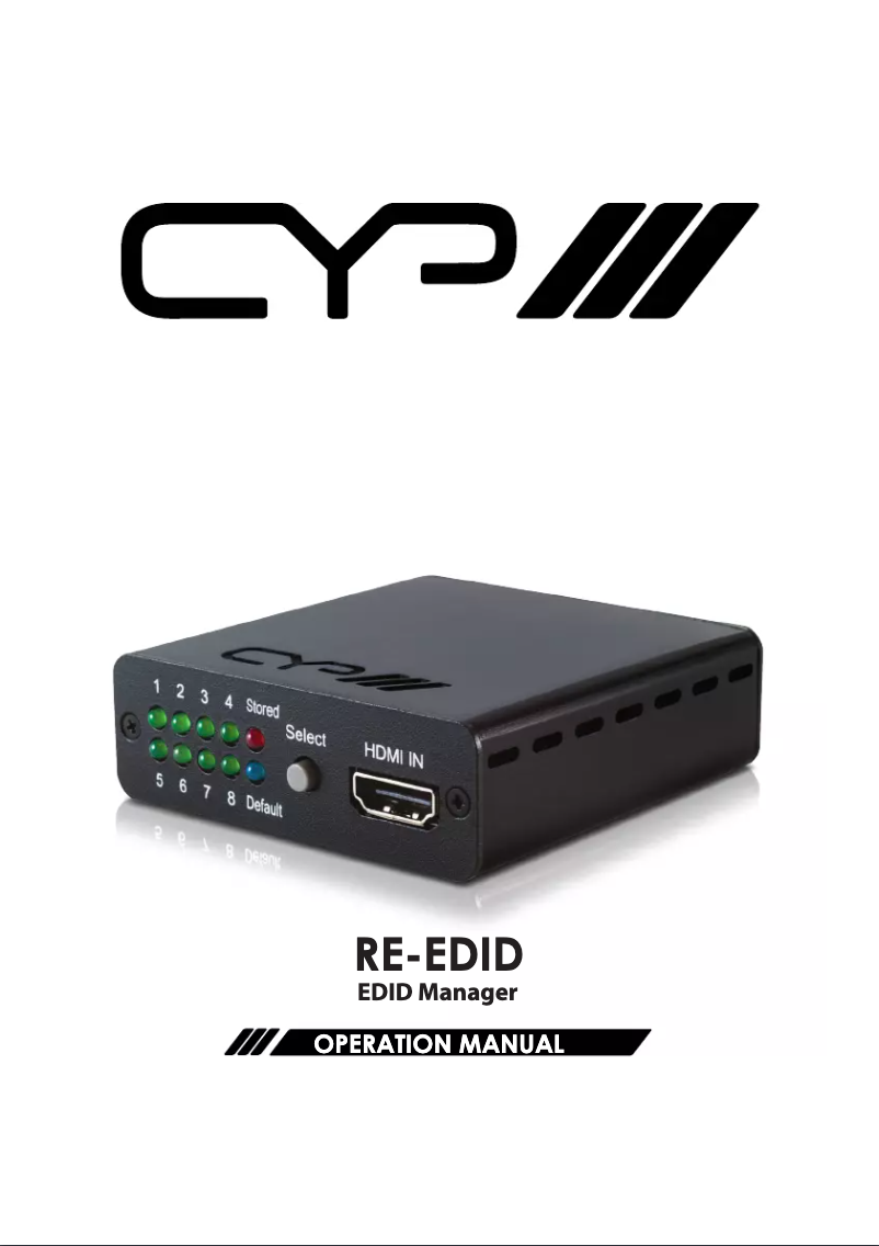 Imagen de la primera página del manual del dispositivo RE-EDID