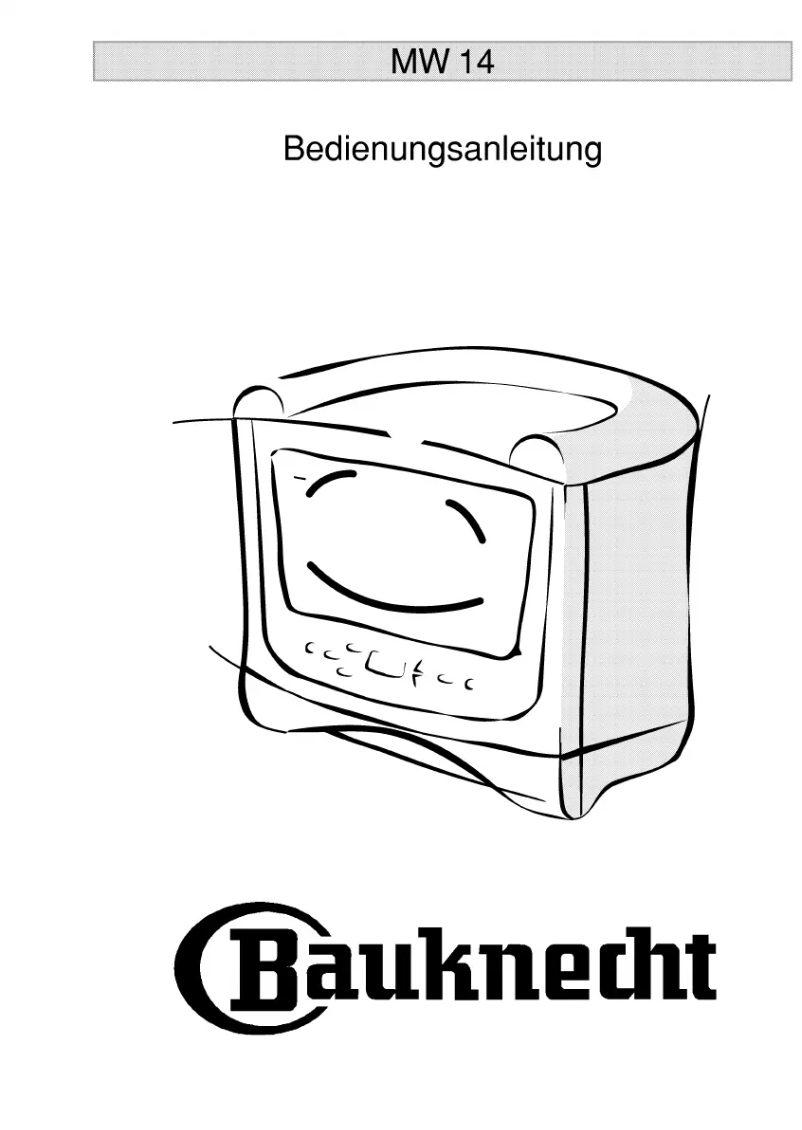 Image de la première page du manuel de l'appareil MW 14/AW/2