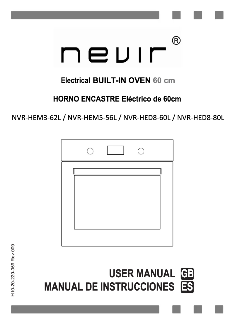 Page n°1 - Manuel utilisateur Nevir NVR-HED8-80L