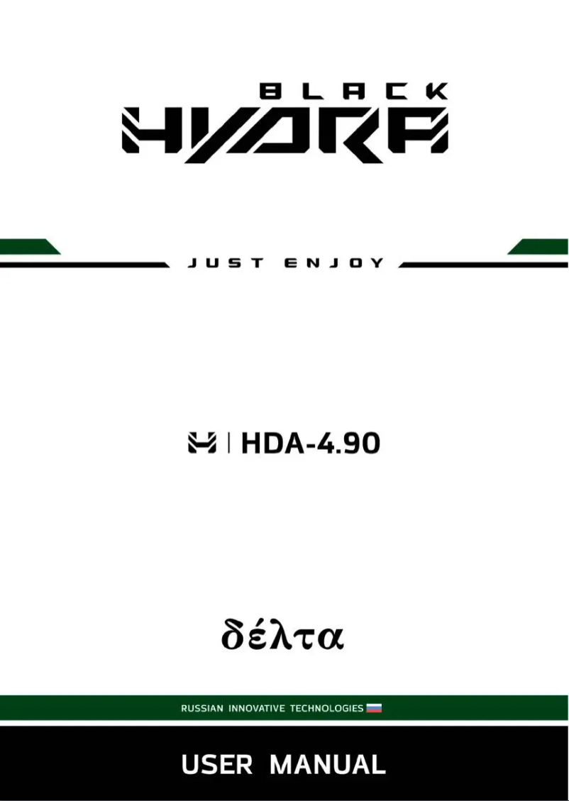 Page 1 de la notice Manuel utilisateur Black Hydra HDA-4.90