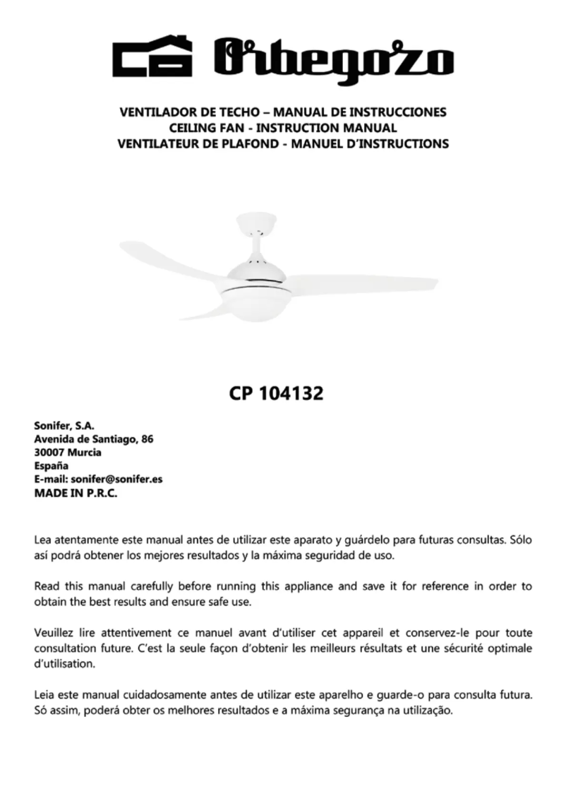 Page 1 de la notice Mode d'emploi Orbegozo CP 104132