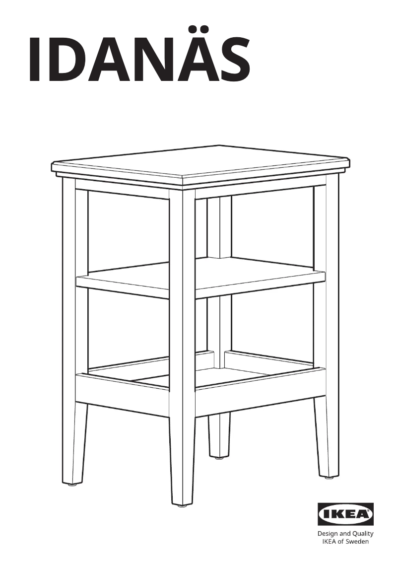 Page 1 de la notice Manuel utilisateur Ikea IDANÄS 805.544.02