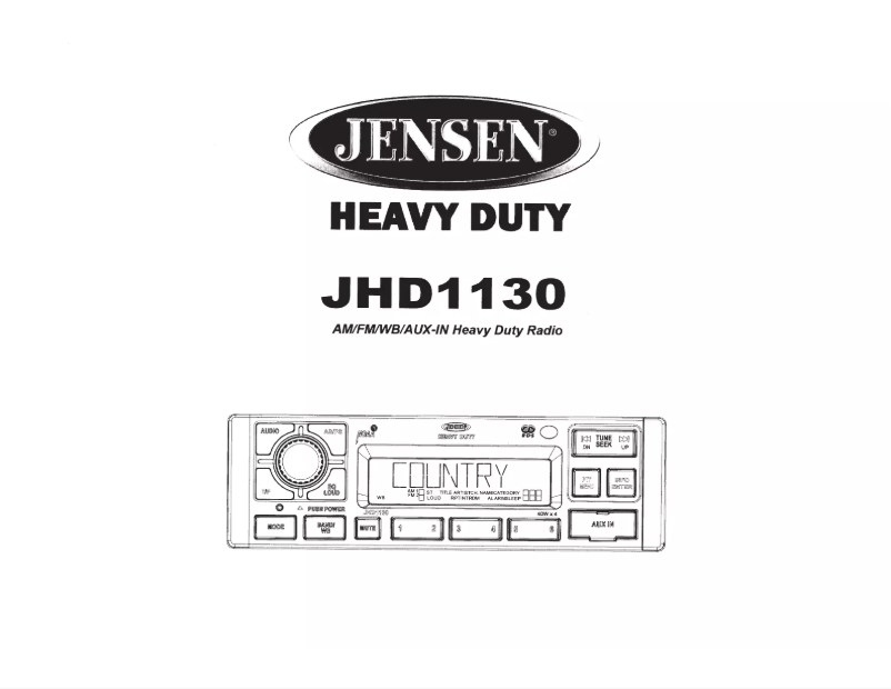 Image de la première page du manuel de l'appareil Heavy Duty JHD1130