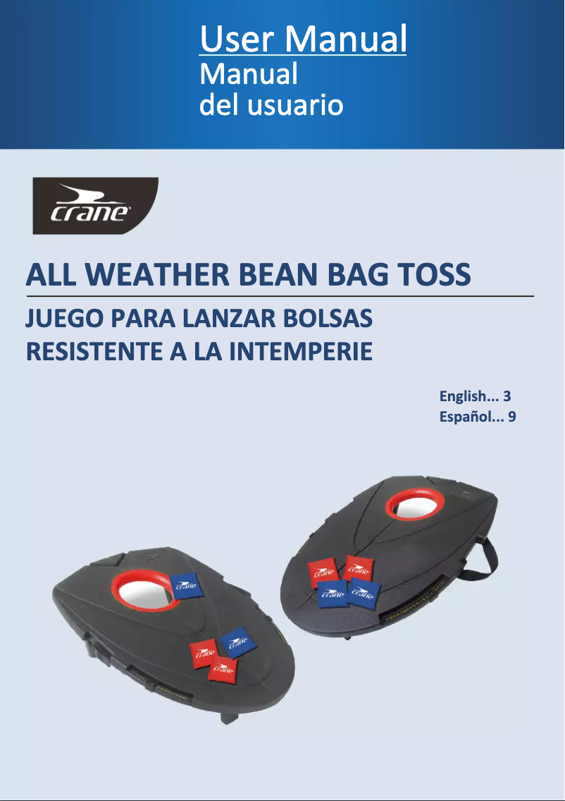 Page n°1 - Manuel utilisateur Crane All Weather Bean Bag Toss 45144