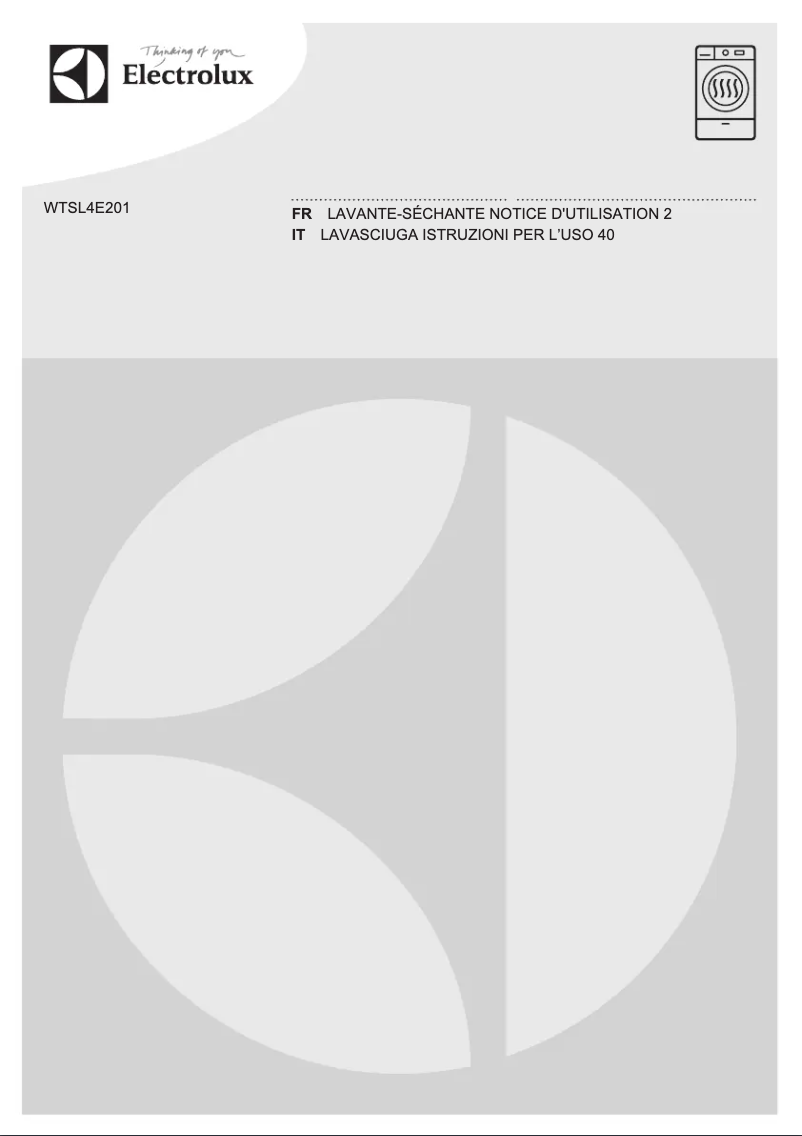 Page n°1 - Manuel utilisateur Electrolux WTSL4E201
