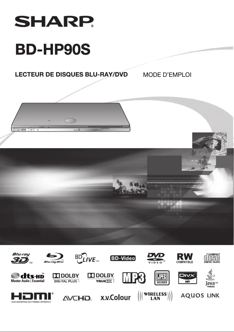 Page n°1 - Manuel utilisateur Sharp BD-HP90S