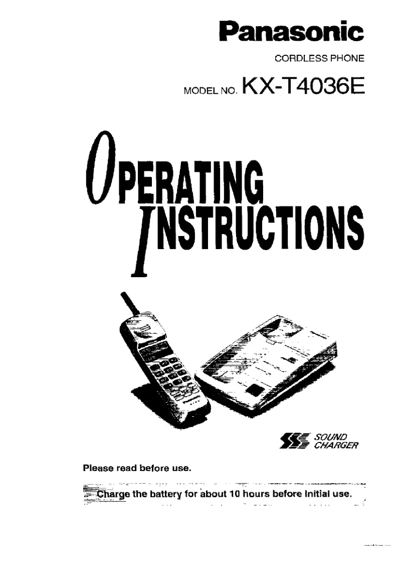 Page 1 de la notice Manuel utilisateur Panasonic KX-T4036E