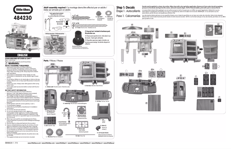Image de la première page du manuel de l'appareil Cook Around Kitchen & Cart
